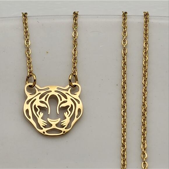 Dainty Golden Tiger Necklace - Picture 1 of 8